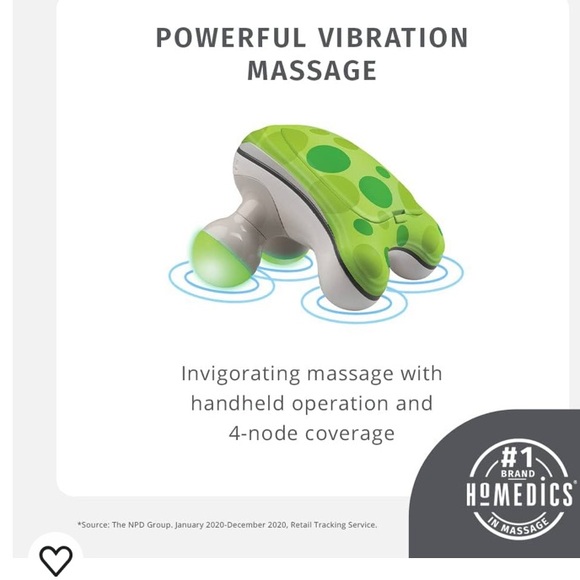 ~HoMedics Ribbit Mini Handheld Massager, Vibrating Electric Massager~ - Picture 3 of 7